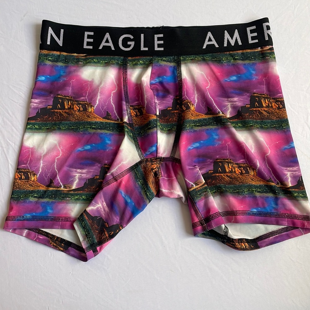 American Eagle Underwear XS Grand Canyon Lightning Print .
